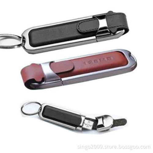 New Arrival Leather USB Flash Metal, 16GB Flash Driver